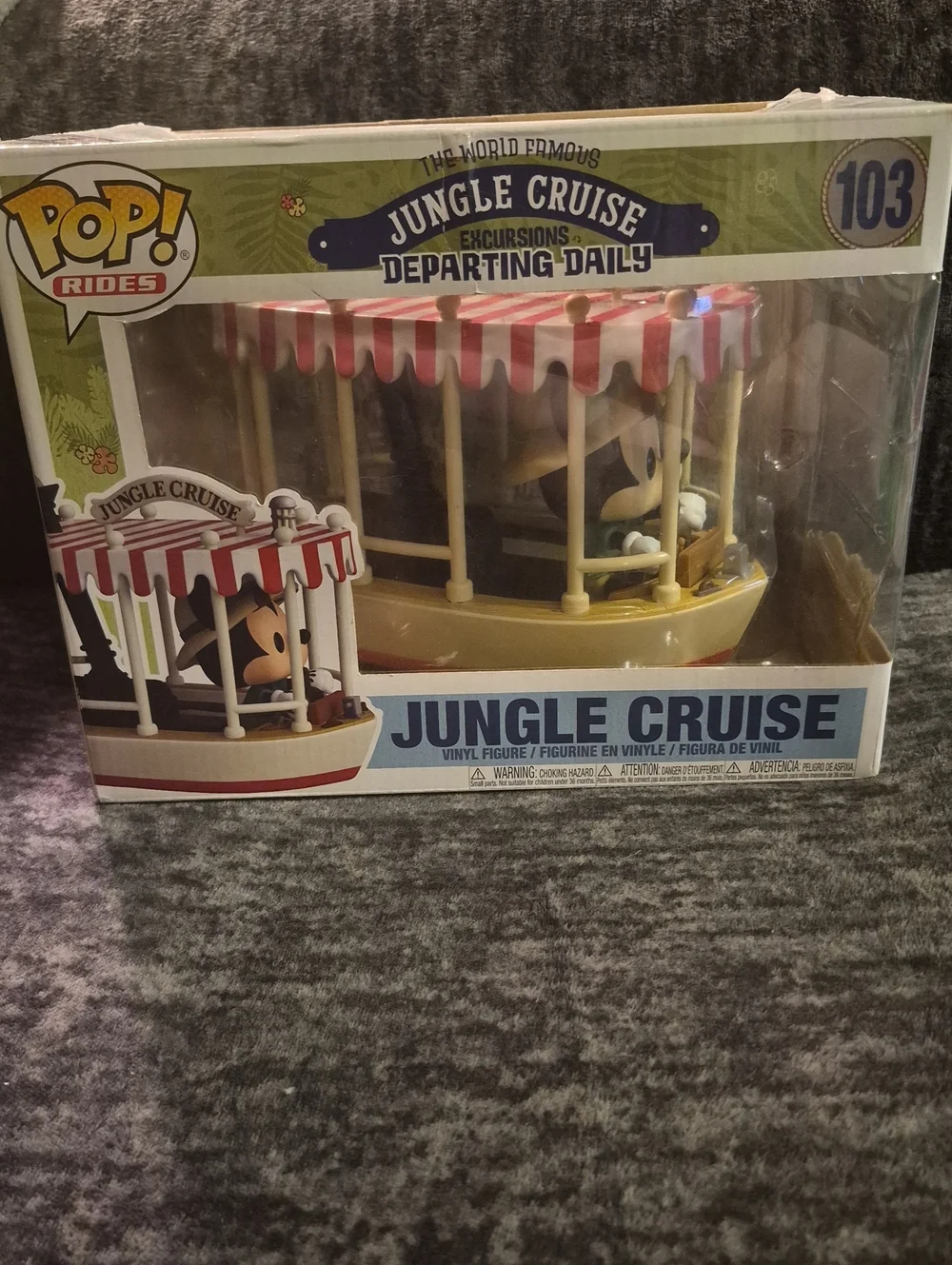 Funko Rides Jungle Cruise Vinyl Figure - Yellow Boat with Red & White Canopy